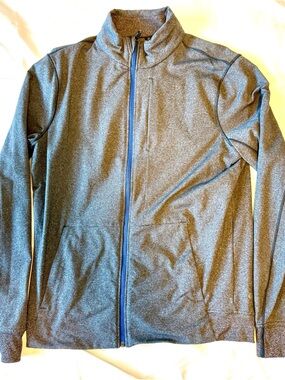 Lululemon Men's Heather Grey Performance Full-Zip Jacket